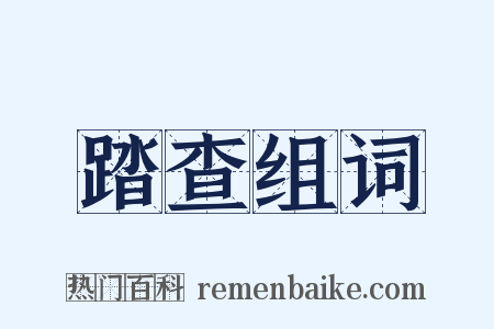 踏查组词是什么意思的图片